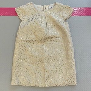 2T baby Gap gold flecked dress